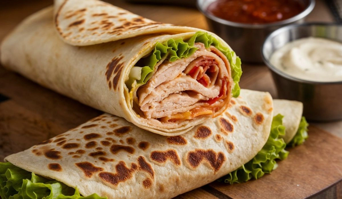 Cheesy Garlic Chicken Wraps